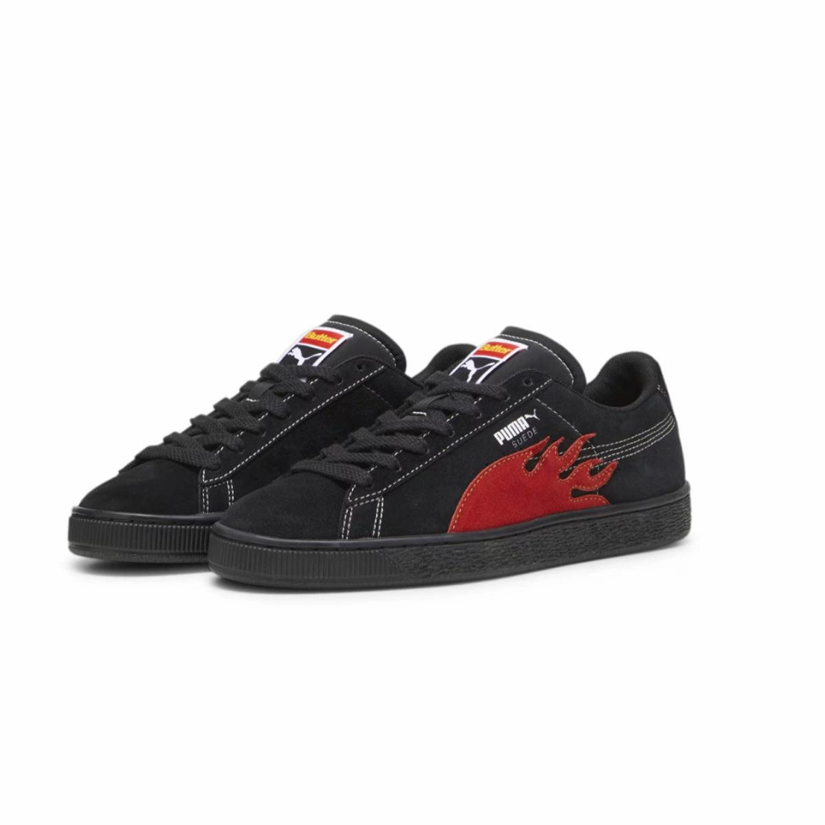 hook - and - loop Wide Fit Compatibility   Butter Goods Suede 'Puma Black'