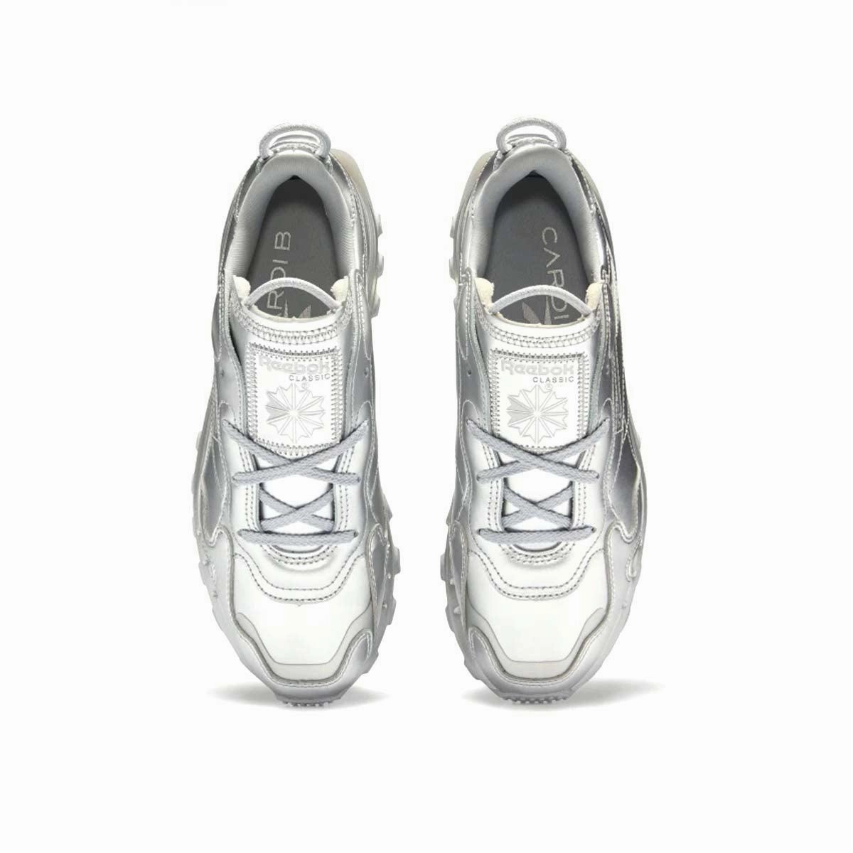   Cardi B Wmns Classic Leather 'Silver' Unique