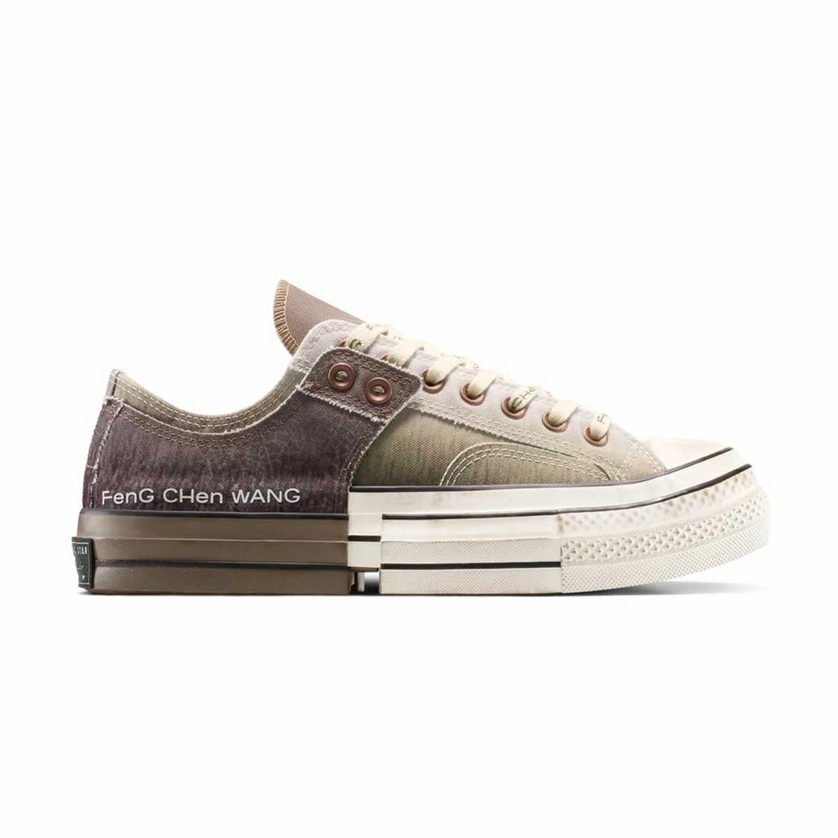   Feng Chen Wang 2-in-1 Chuck 70 Low Top 'Brown Egret' Suede Long - distance