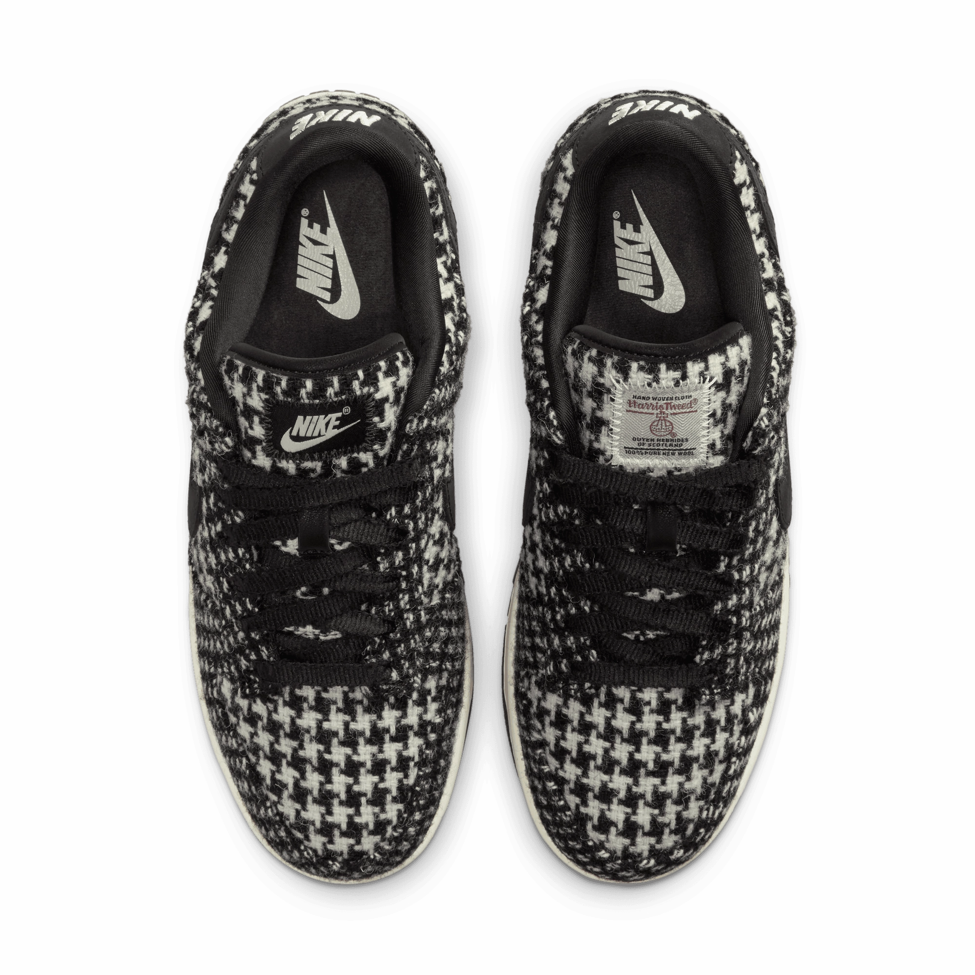 Ergonomic Toe Box   Harris Tweed Wmns Dunk Low 'Black Phantom'