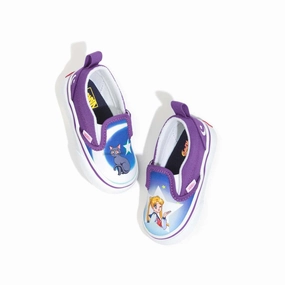  Sailor Moon Toddler's Slip-On V 'Blue Purple' Impact Diffusing Insoles Kinetic Motion Engine