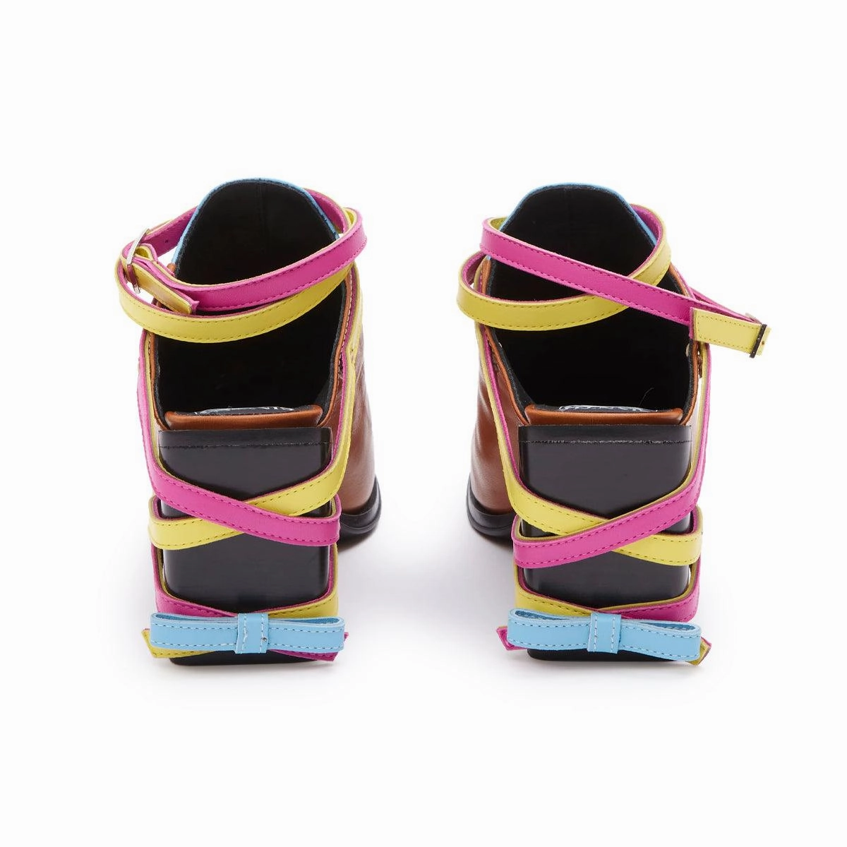   Simona Vanth Tango Stacked Heels 'Multi' Comfortable Step In Feel Block Heel