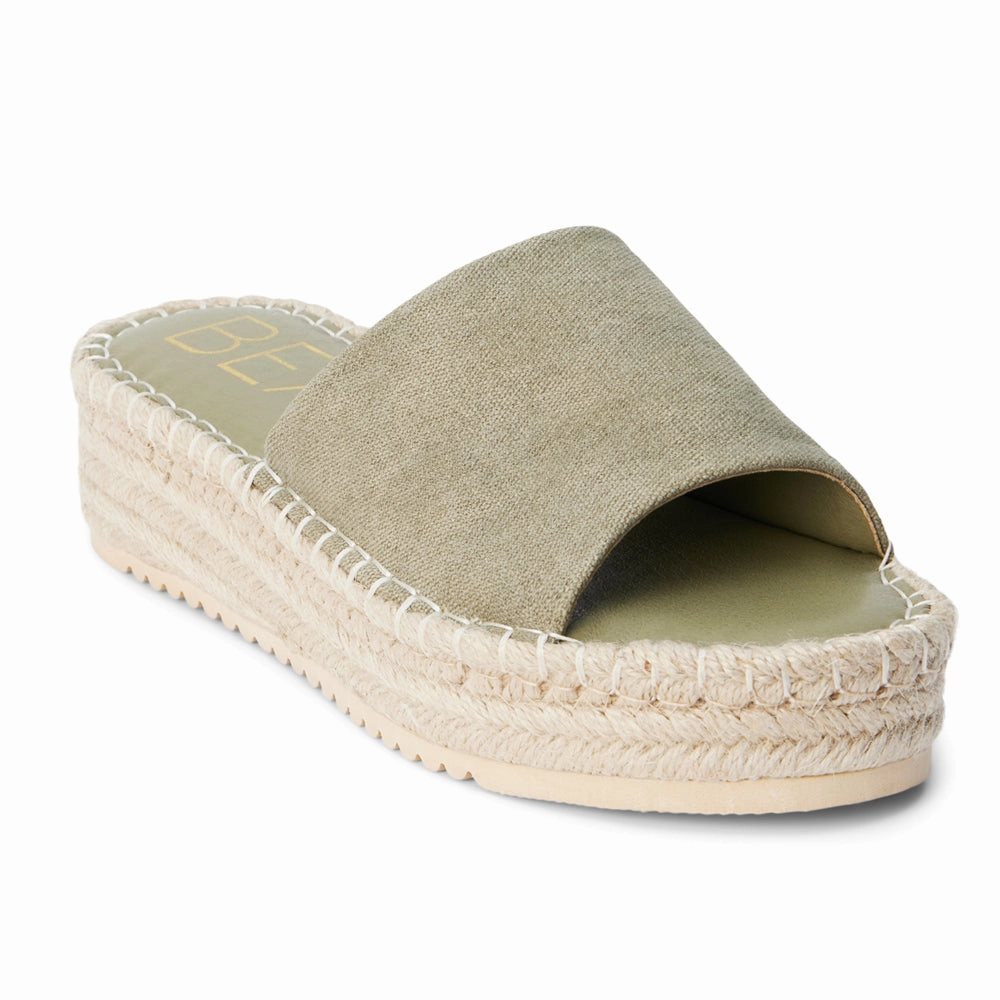 Molded Footbed Skylar Espadrille Platform Slide Sandals