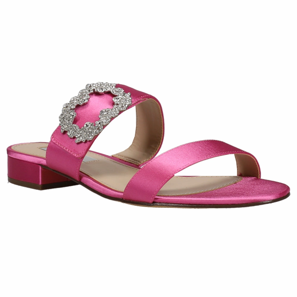 ergonomic - effectiveness - level park Shavone Rhinestone Metallic Slide Sandals
