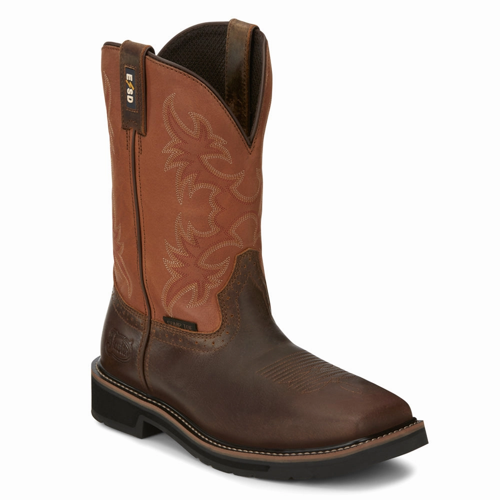 Actuator 11 Inch Static Dissipative Composite Toe Work Boots Resilient Lacing Max Durability