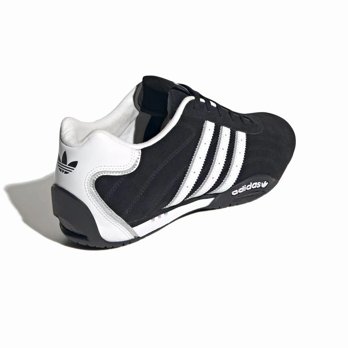 daily commuters' sneakers Secure Lacing Mechanism Adi Racer Low 'Black White'