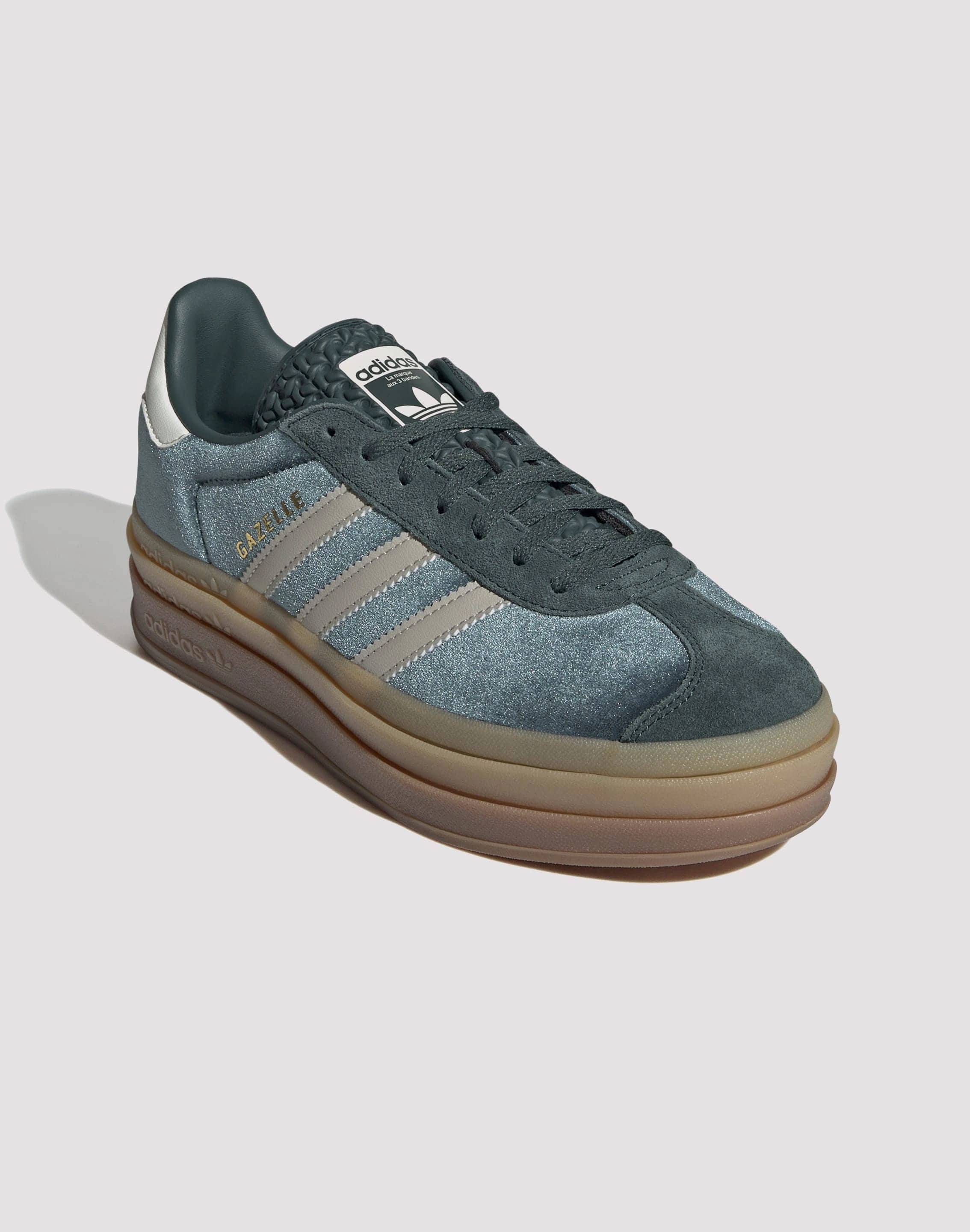Adidas Originals Gazelle Bold "Mineral Green/Putty Grey" zip