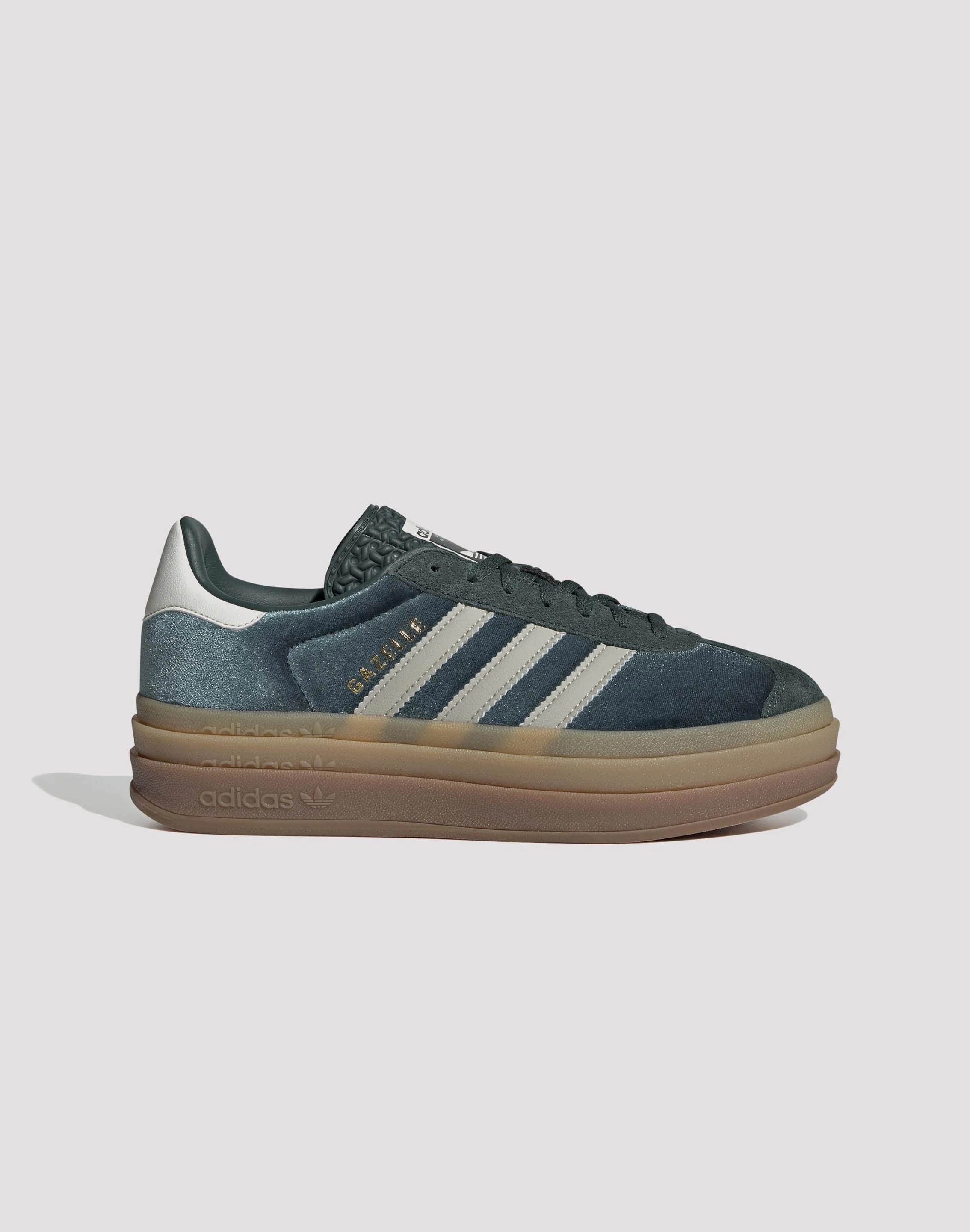 Adidas Originals Gazelle Bold "Mineral Green/Putty Grey" Dynamic Lacing Mechanism machine-made