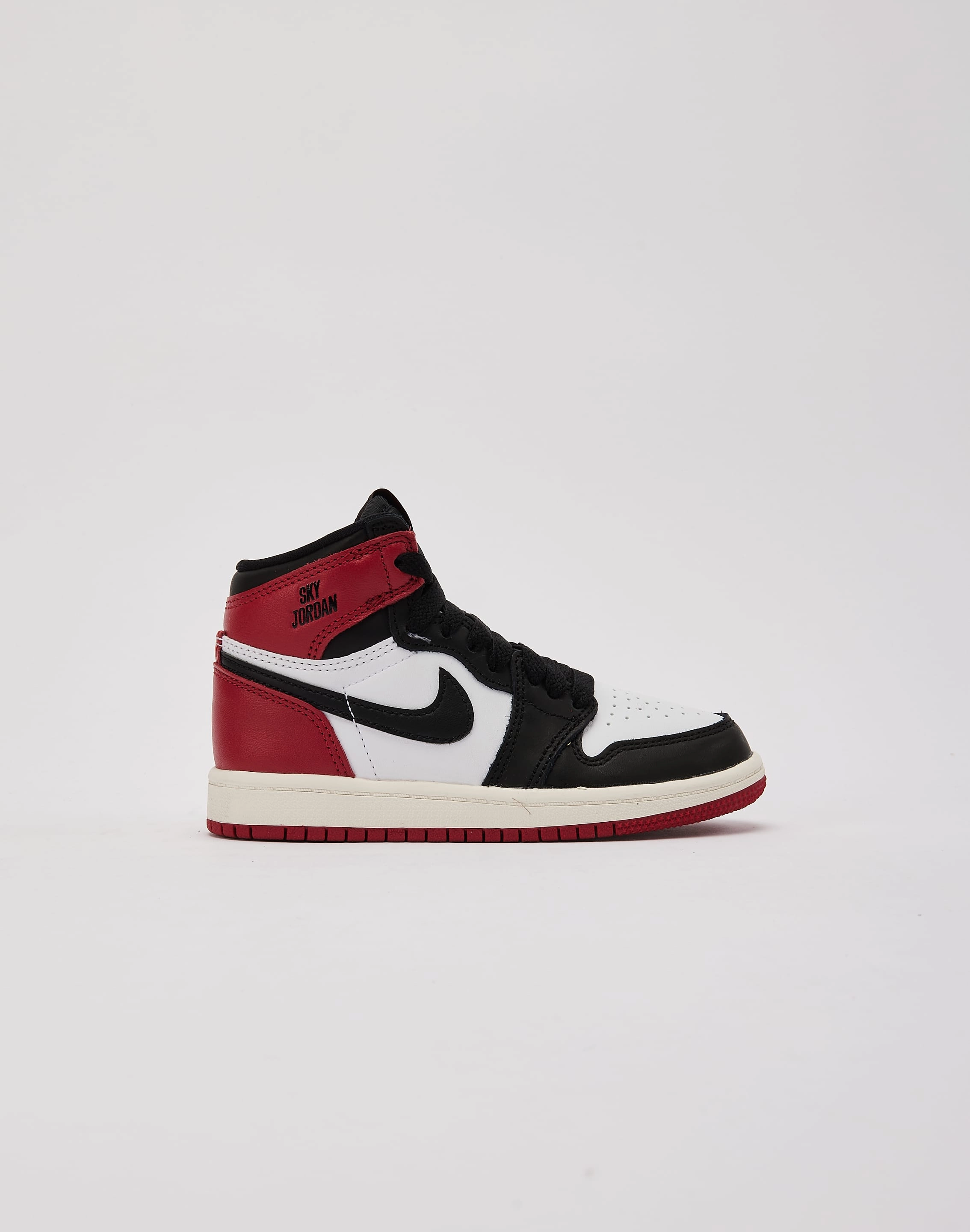 FlexibleRubber WaterproofLayer Jordan Air Jordan 1 Retro High OG 'Black Toe Reimagined' Pre-School