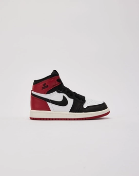 FlexibleRubber WaterproofLayer Jordan Air Jordan 1 Retro High OG 'Black Toe Reimagined' Pre-School