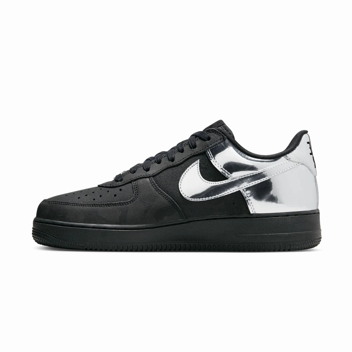 Air Force 1 Low 'Black Metallic Silver' Plush flexibility UV - resistant