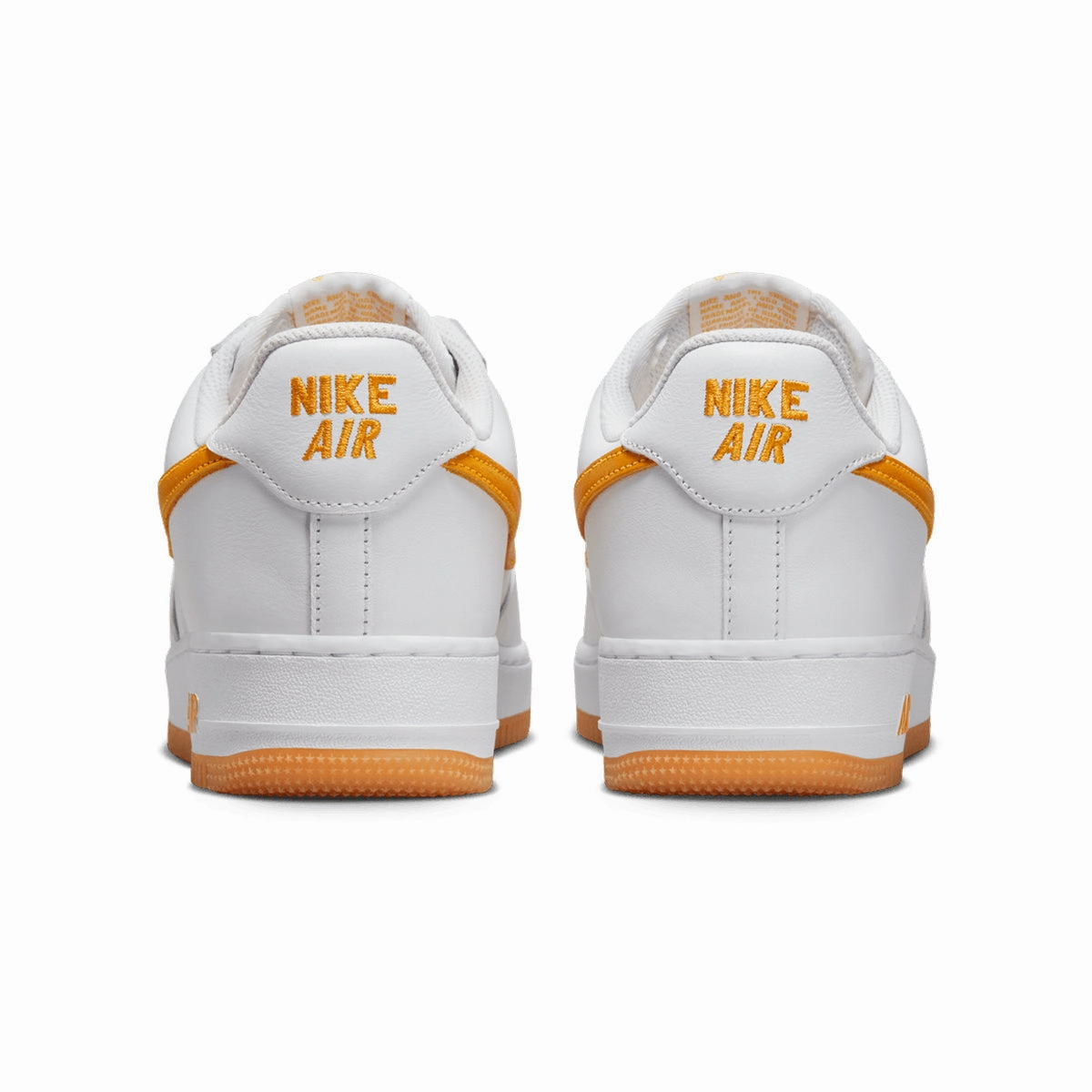 Arched Support Anti microbial coating Air Force 1 Low Retro QS 'Waterproof White University Gold'