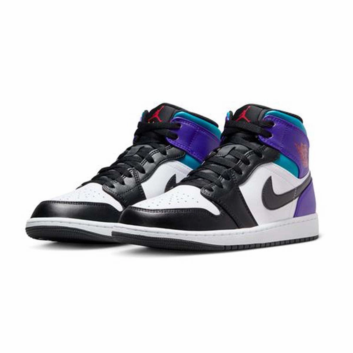 Air Jordan 1 Mid 'Aqua Purple' Animal Print