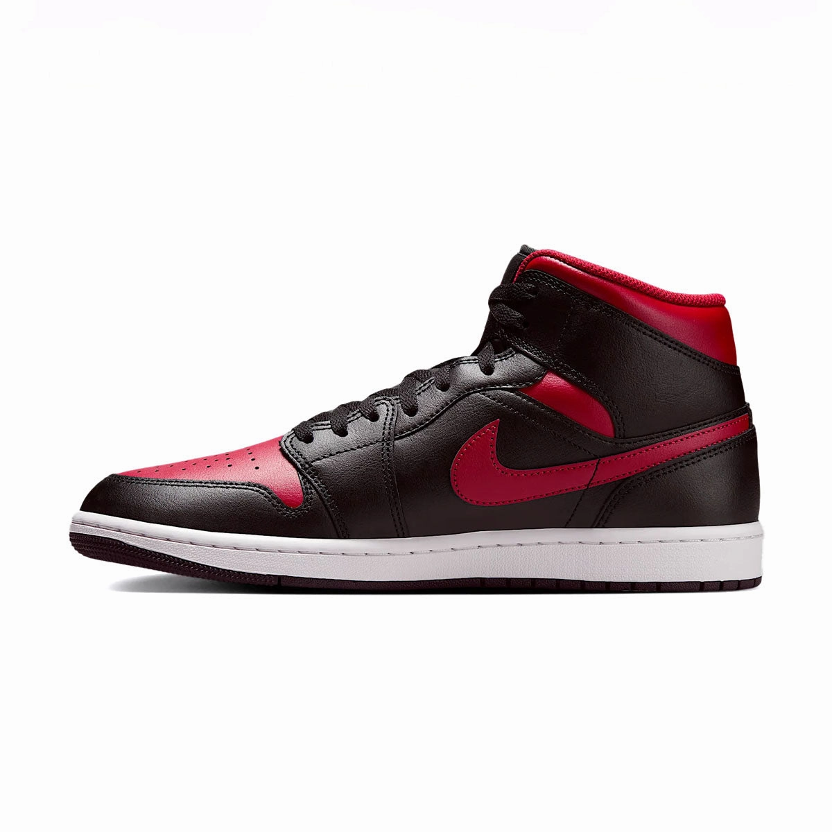 Air Jordan 1 Mid 'Bred' Quick Lace System Outdoor Performance