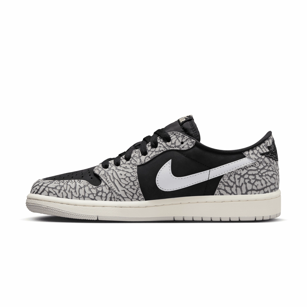 Comfortable Step In Feel Air Jordan 1 Retro Low OG 'Black Elephant'