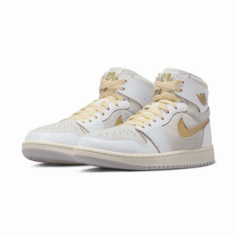 Air Jordan 1 Zoom Air CMFT 2 'Metallic Gold' All-around traction Recycled Material Footbed