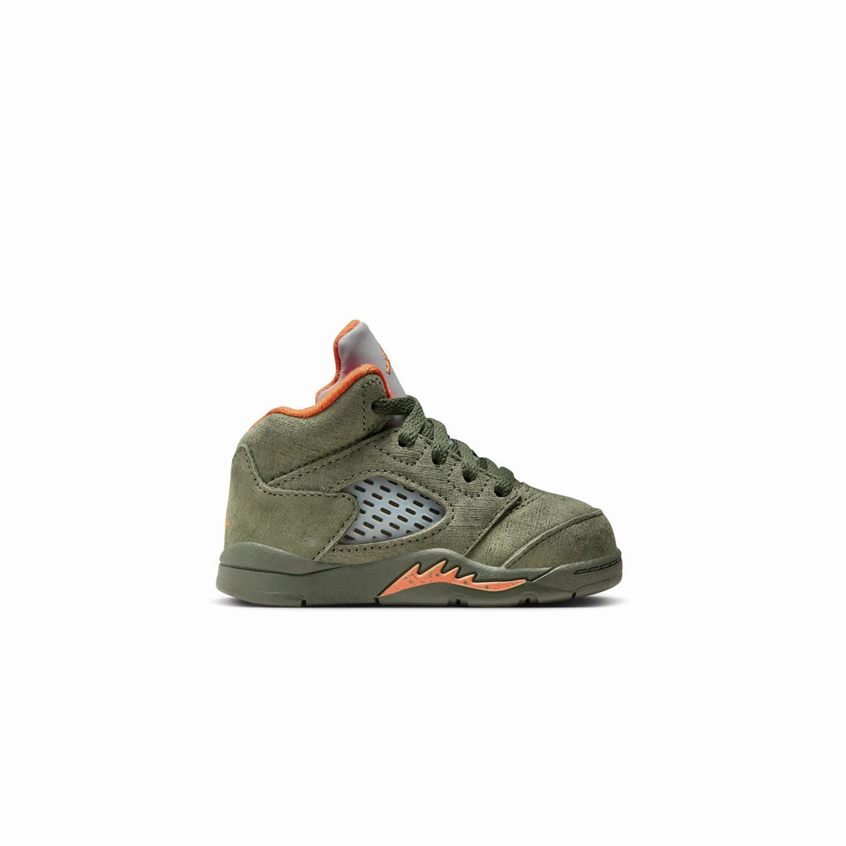 Toddlers Air Jordan 5 Retro 'Olive' Hyperlock Lacing System