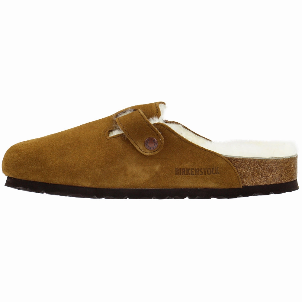 Boston Shearling Suede Leather Clogs Holiday Footwear Slip On