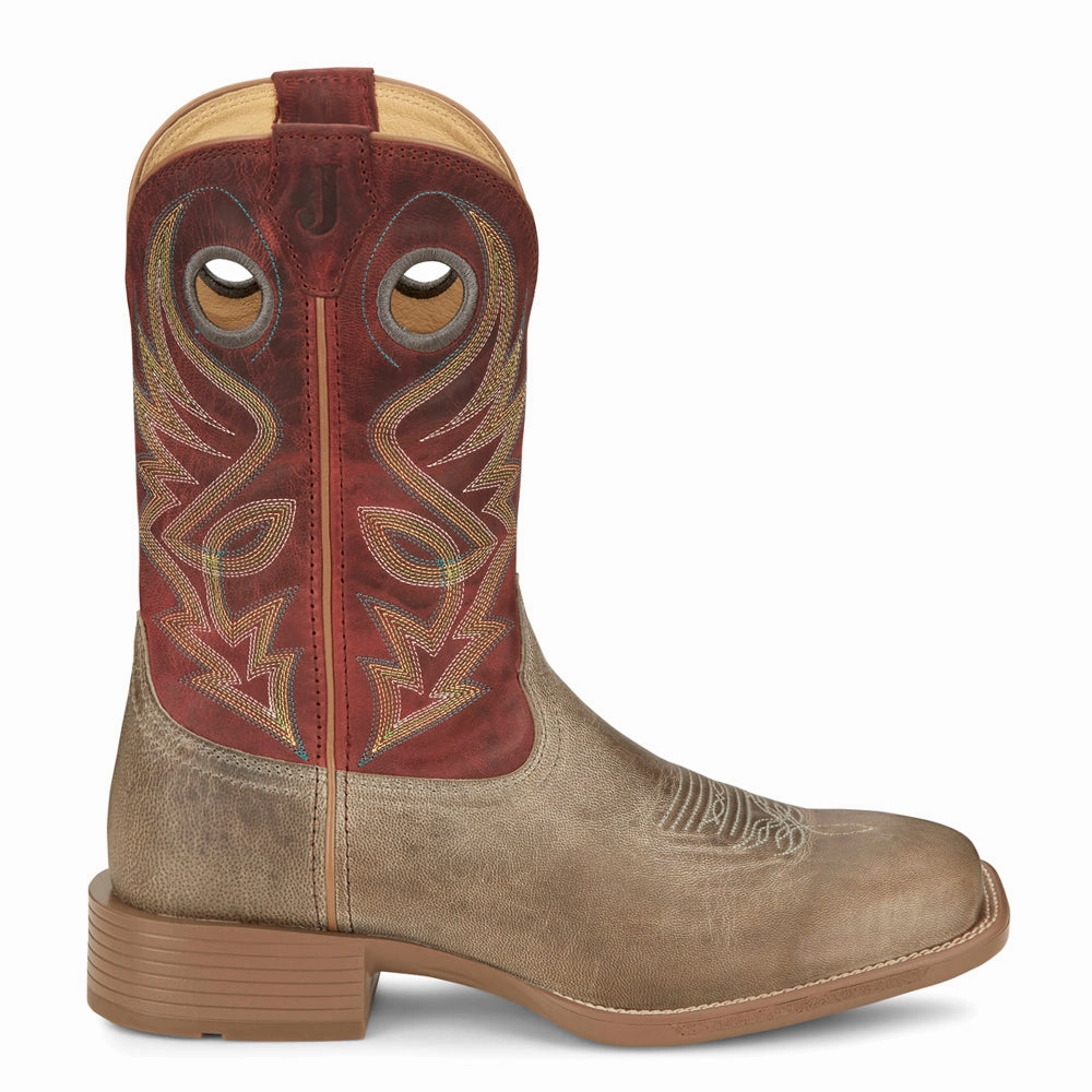 Utility Design Feather Light Nature Lover Pickett 11 Inch Square Toe Cowboy Boots