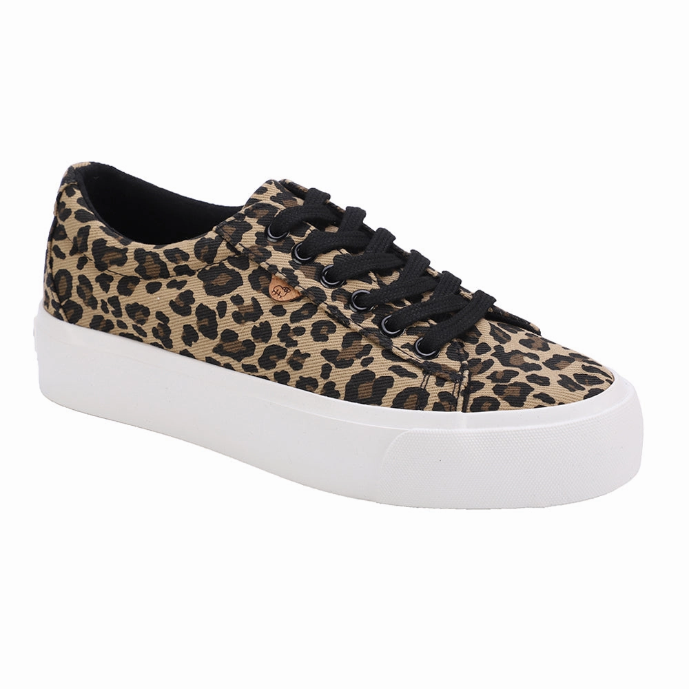 Amelie Cheetah Print Platform Sneakers Adaptive Lacing System