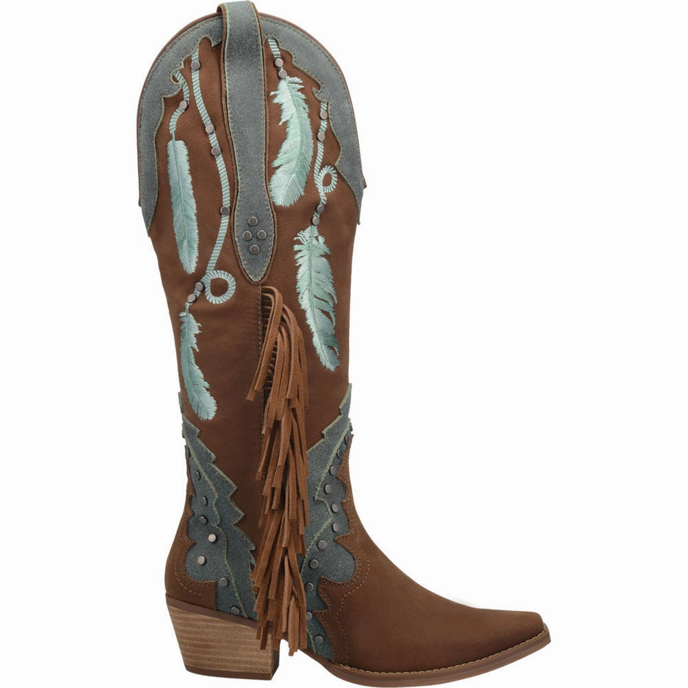 narrow-fit Dream Catcher Snip Toe Embroidered Cowboy Boots