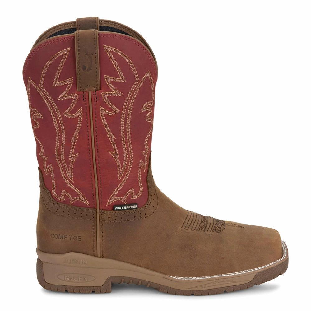 Nitread 11 Inch Waterproof Nano Composite Toe Work Boots Worksite Comfort