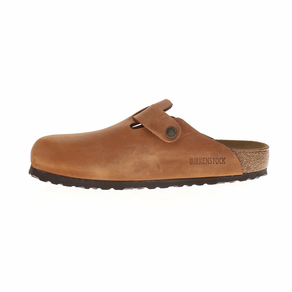 Flat Sole Shock Absorbing Boston Oiled Leather Clogs