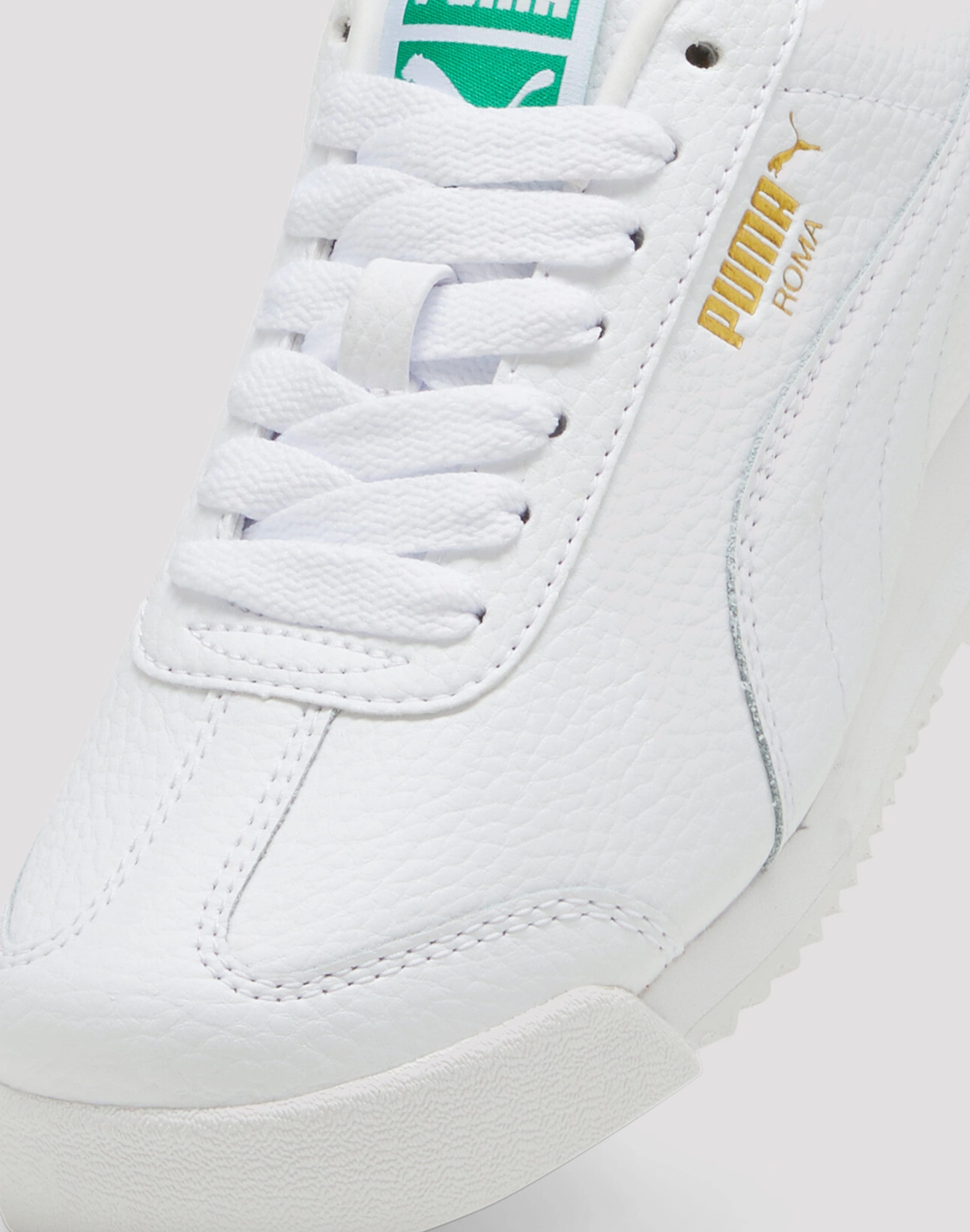 Puma Roma Grade School Kids' "White" Sturdy Heel Support Stretchable Material