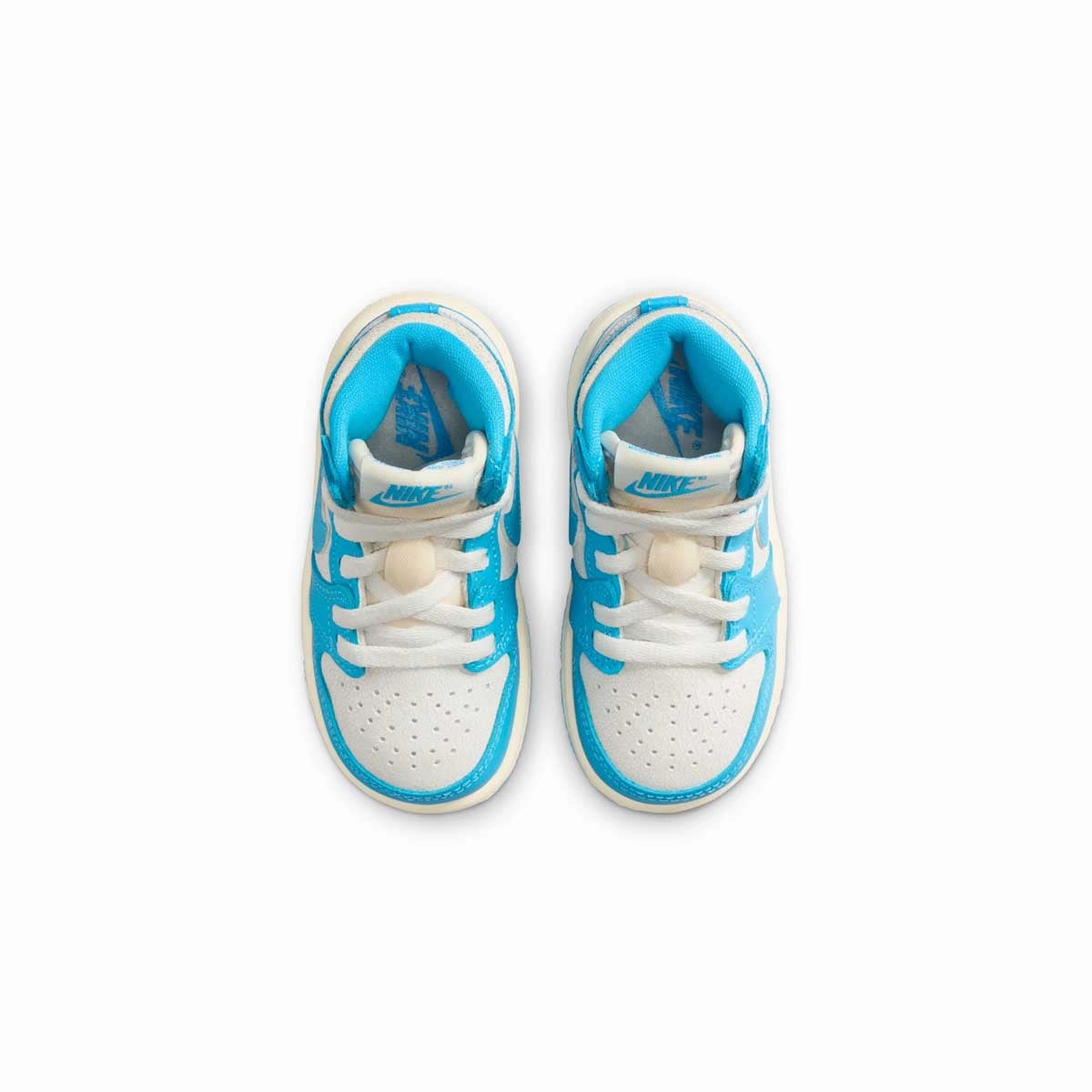 right - foot synthetic sole Toddlers Jordan 1 Retro High OG "UNC Reimagined"