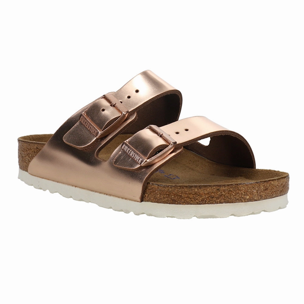 Arizona Soft Footbed Metallic Leather Sandals Tailored ease