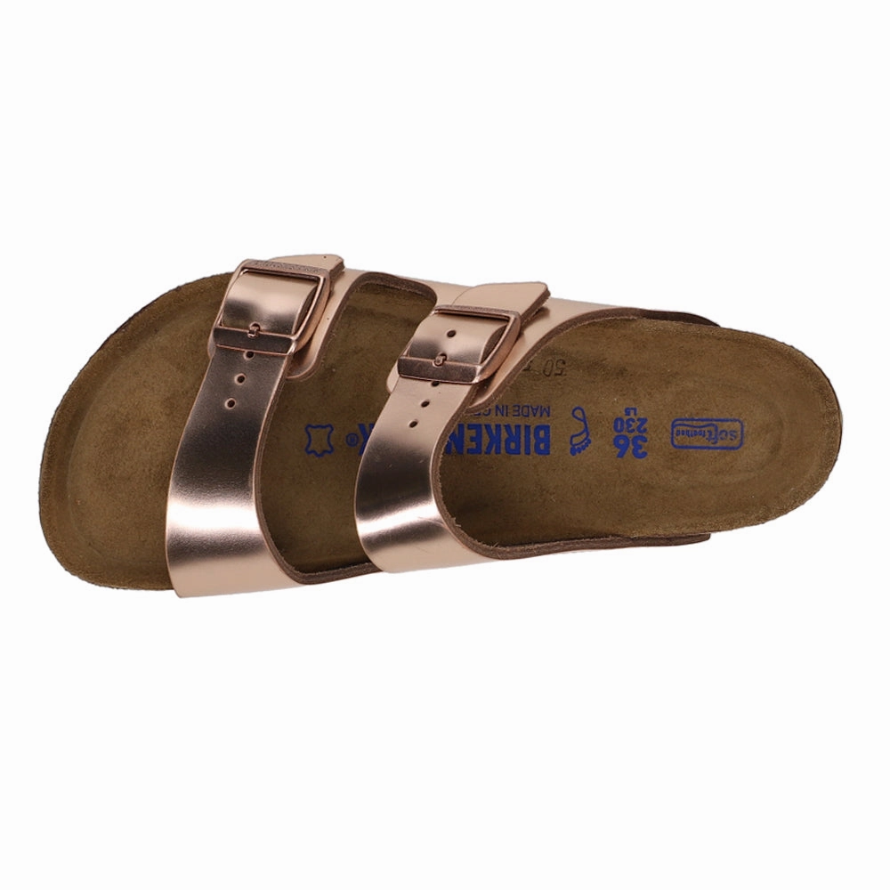 least expensive fashionistas - specific benefits Arizona Soft Footbed Metallic Leather Sandals