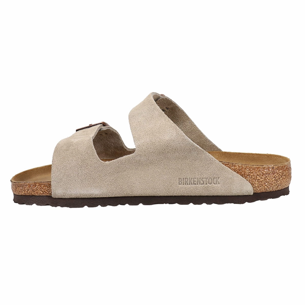 Arizona Suede Leather Sandals Step In Slides