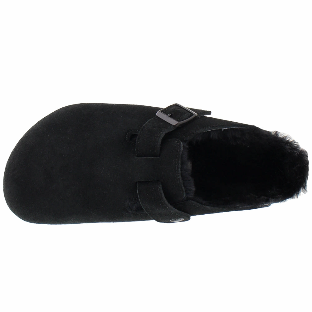 Boston Shearling Suede Leather Clogs Fitted Design Outdoor Activity