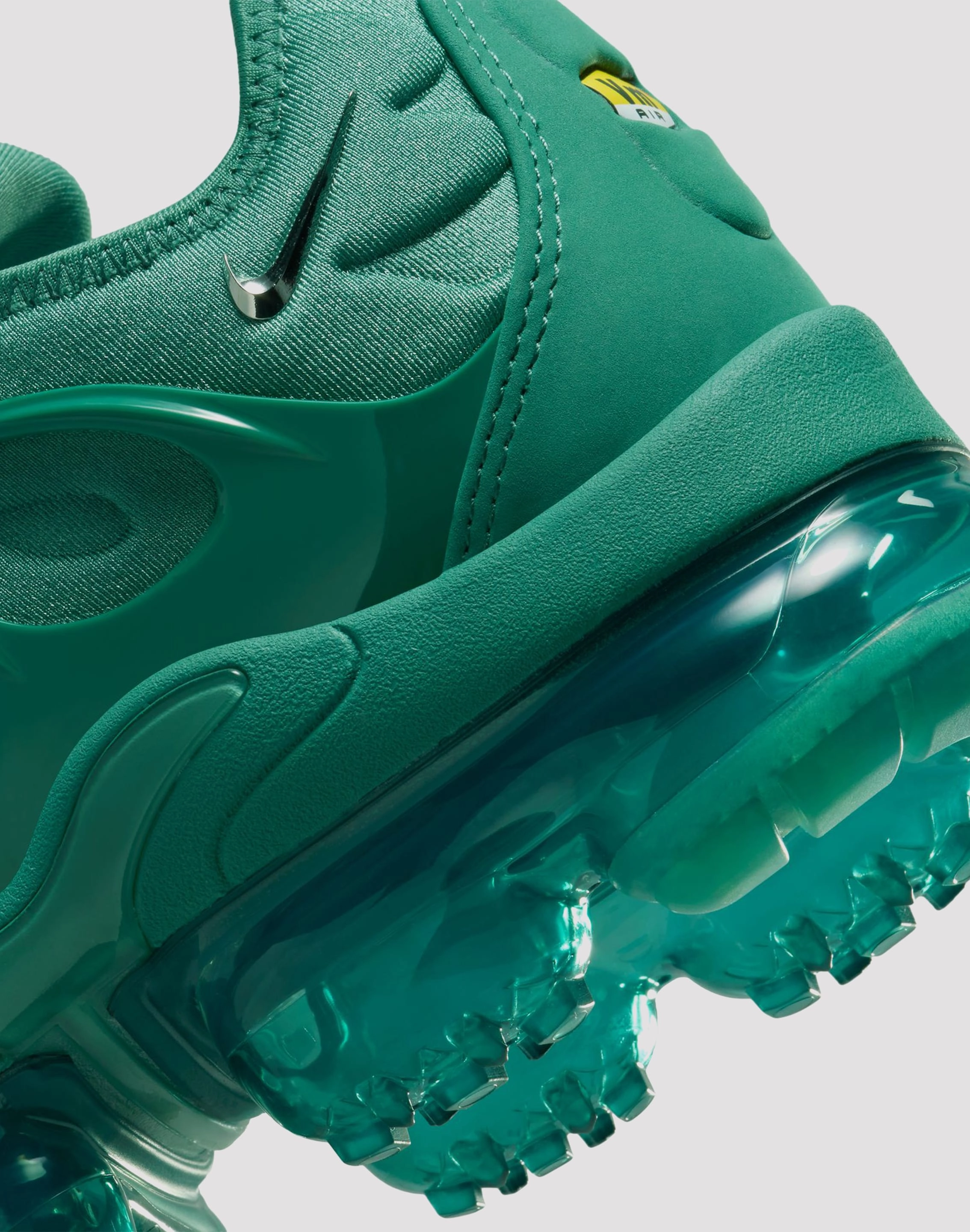 all - weather Breathable Tongue Construction Nike VaporMax Plus "Bicoastal/Chrome/Metallic Silver"