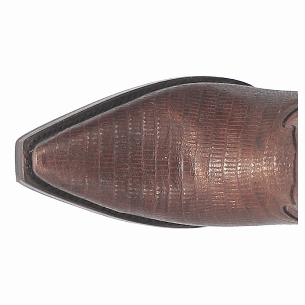 Purple spring styles Athena Lizard Print Snip Toe Cowboy Boots