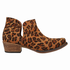 Ava Leopard Snip Toe Cowboy Booties Roomy Fit