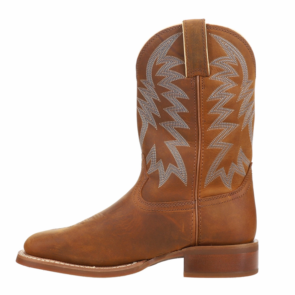 Big Bucks 11 Inch Square Toe Cowboy Boots Pull Tab