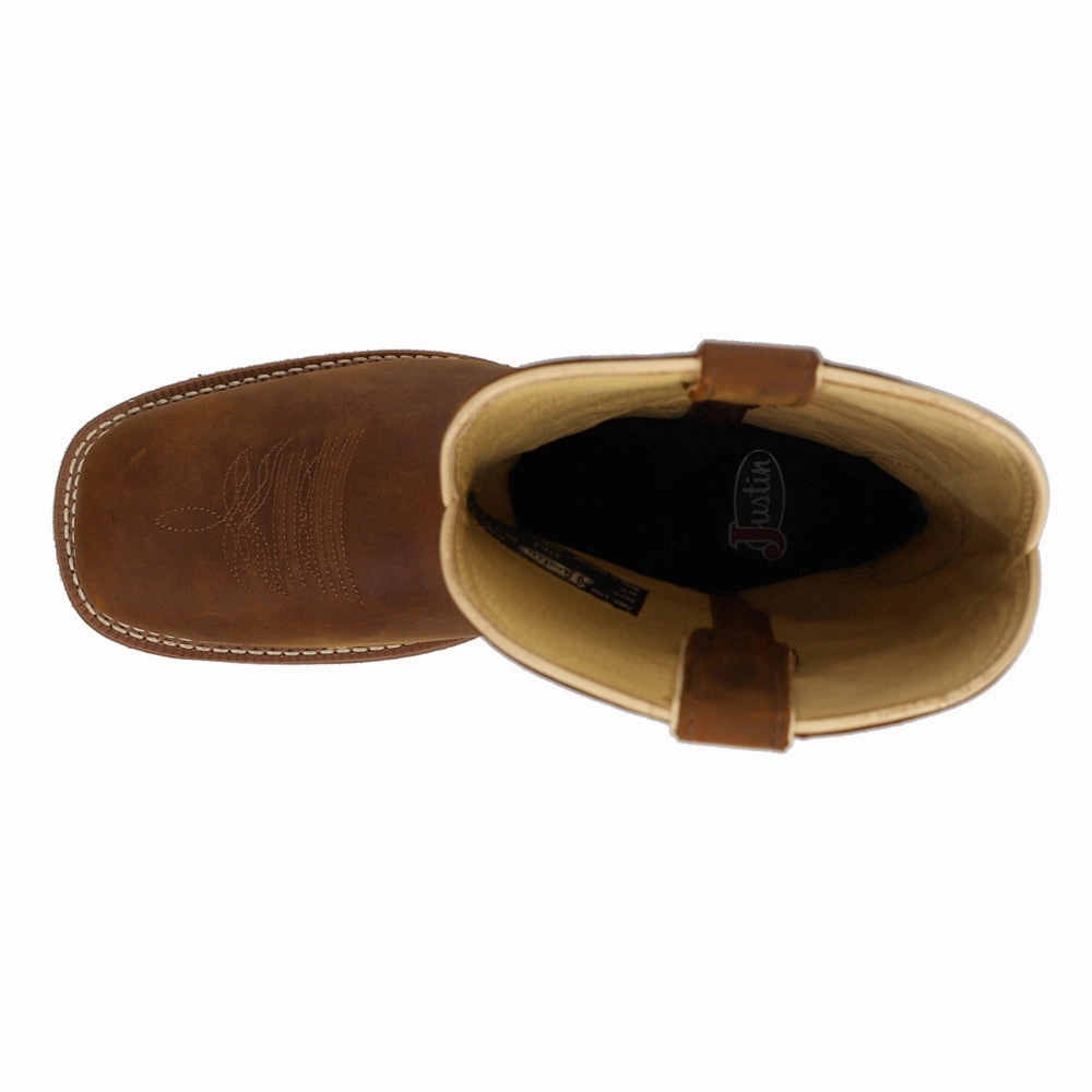 Big Bucks 11 Inch Square Toe Cowboy Boots Seamless Comfort Rural Traveler Responsive Midsole