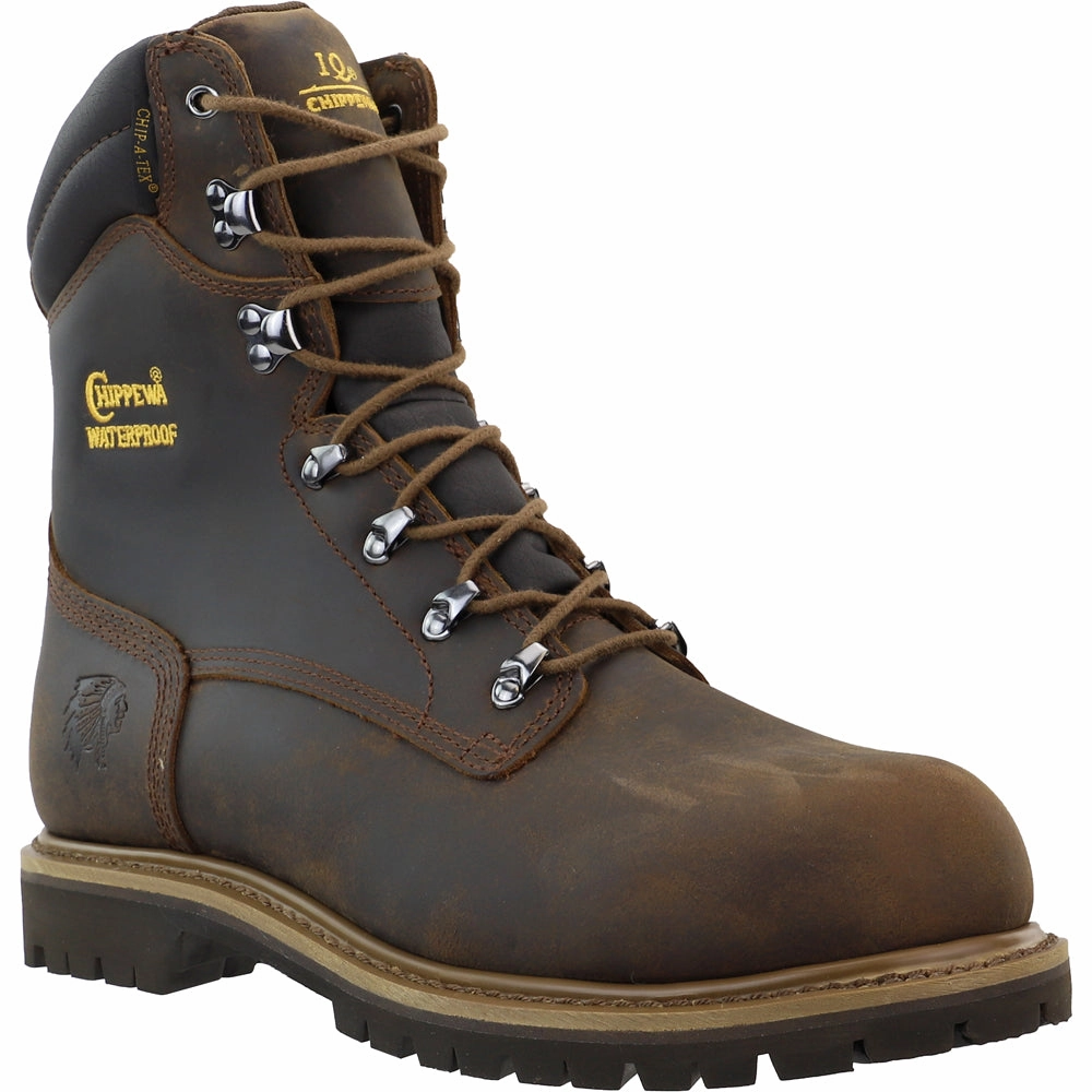 Heavy-duty Durability Waterproof Protective Gear Birkhead 8 Inch Waterproof Insulated Steel Toe Lace Up Work Boots