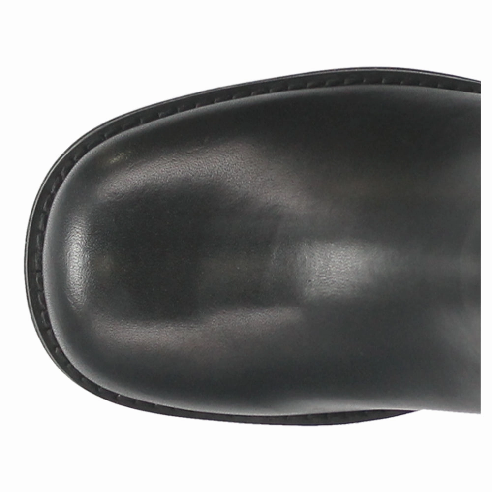 Noise Reducing Blacklist Tooled Inlay Round Toe Pull On Motorcycle Boots