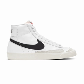 Blazer Mid '77 Vintage 'White Black' Durable Stitching Technique Natural Motion Flex
