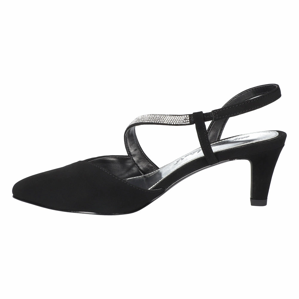 Anti Slip Tread Pattern winter necessities Emerald Rhinestone Pointed Toe Evening Pumps