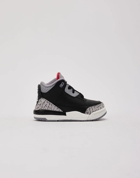 Elastic Sides Jordan Air Jordan 3 Retro 'Black Cement' Toddler