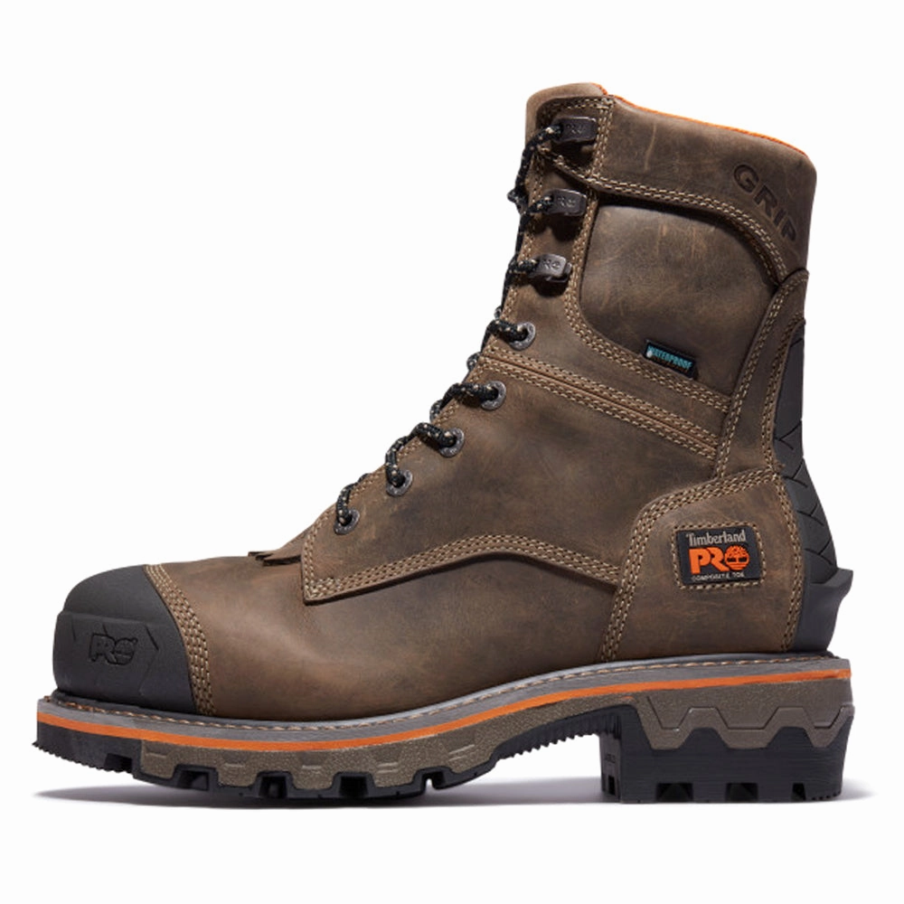 Boondock HD Logger 8 Inch Waterproof Composite Toe Work Boots Reliable Walk