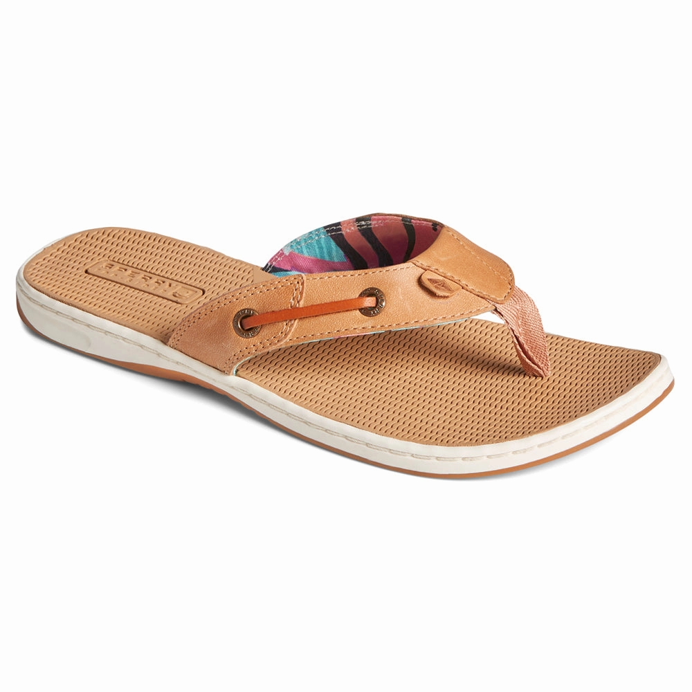 Elastic Collar Seafish Coral Floral Flip Flops