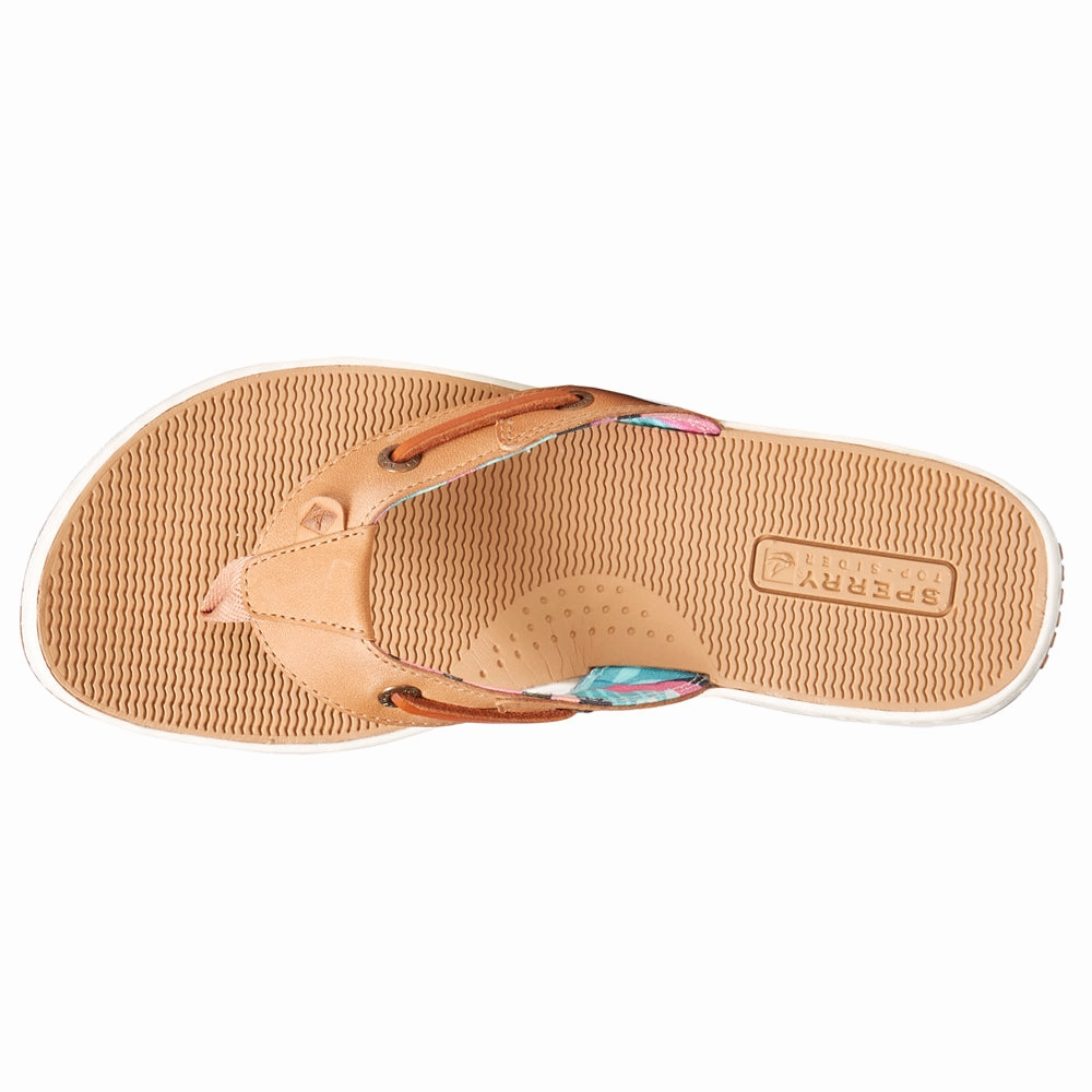 Superior shock absorption Seafish Coral Floral Flip Flops