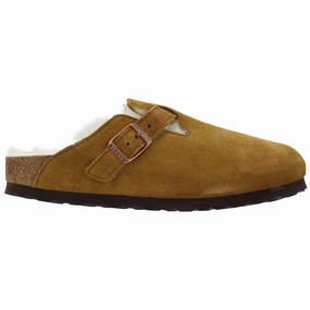 High Energy Return Short Boston Shearling Suede Leather Clogs