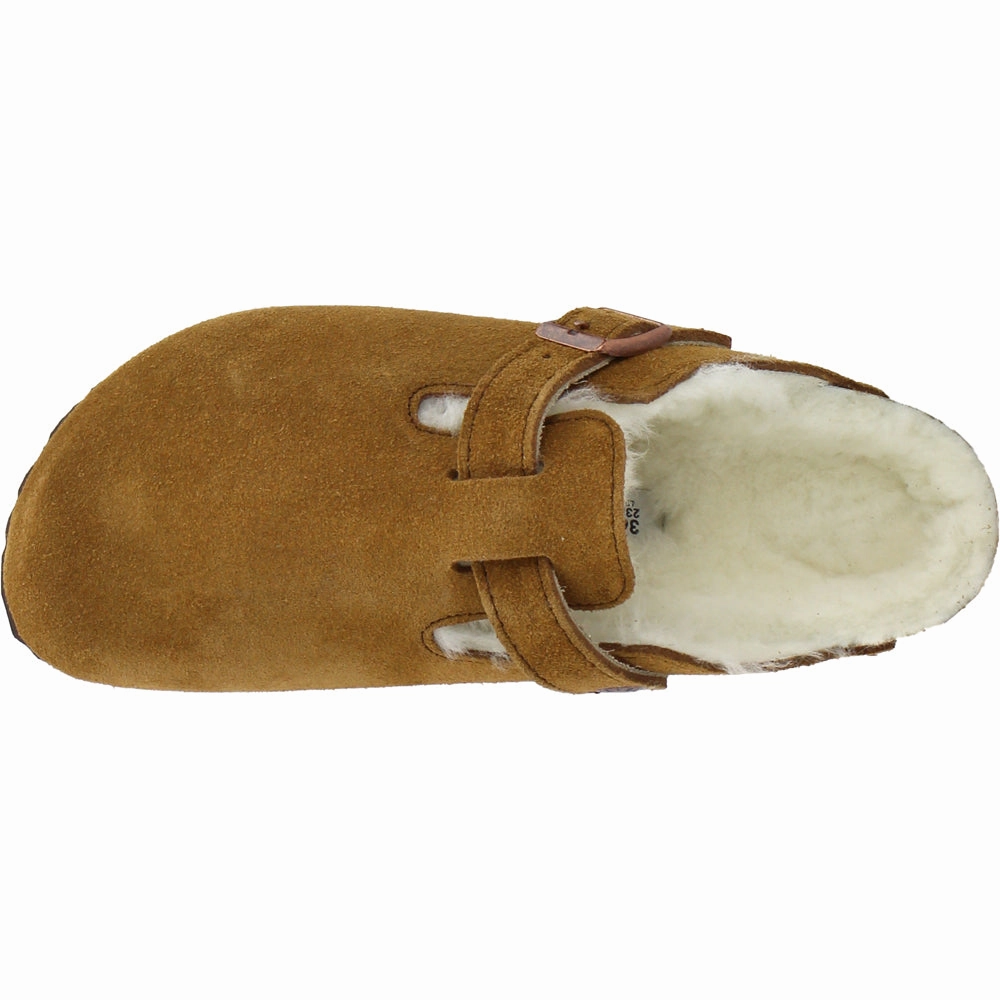Boston Shearling Suede Leather Clogs Breathable Insole Cover