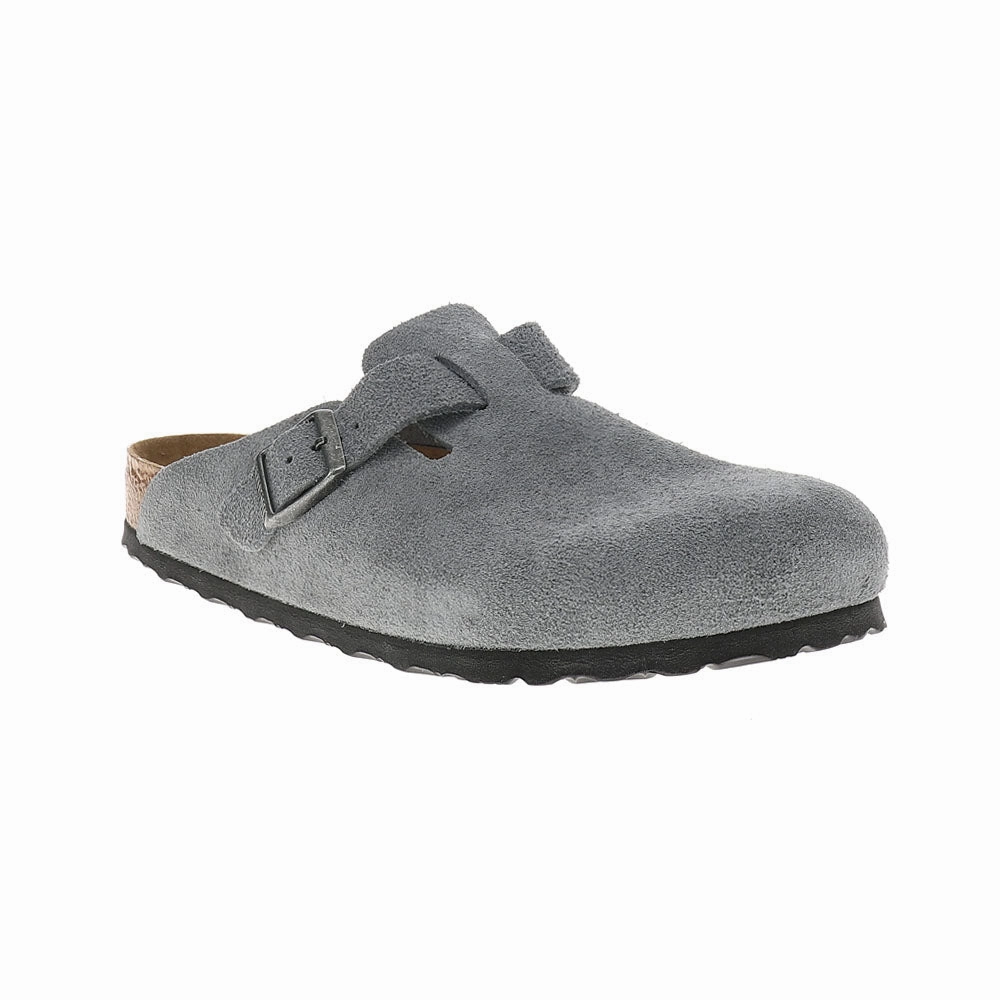 Boston Soft Footbed Suede Leather Clogs Multi Strap Slip On