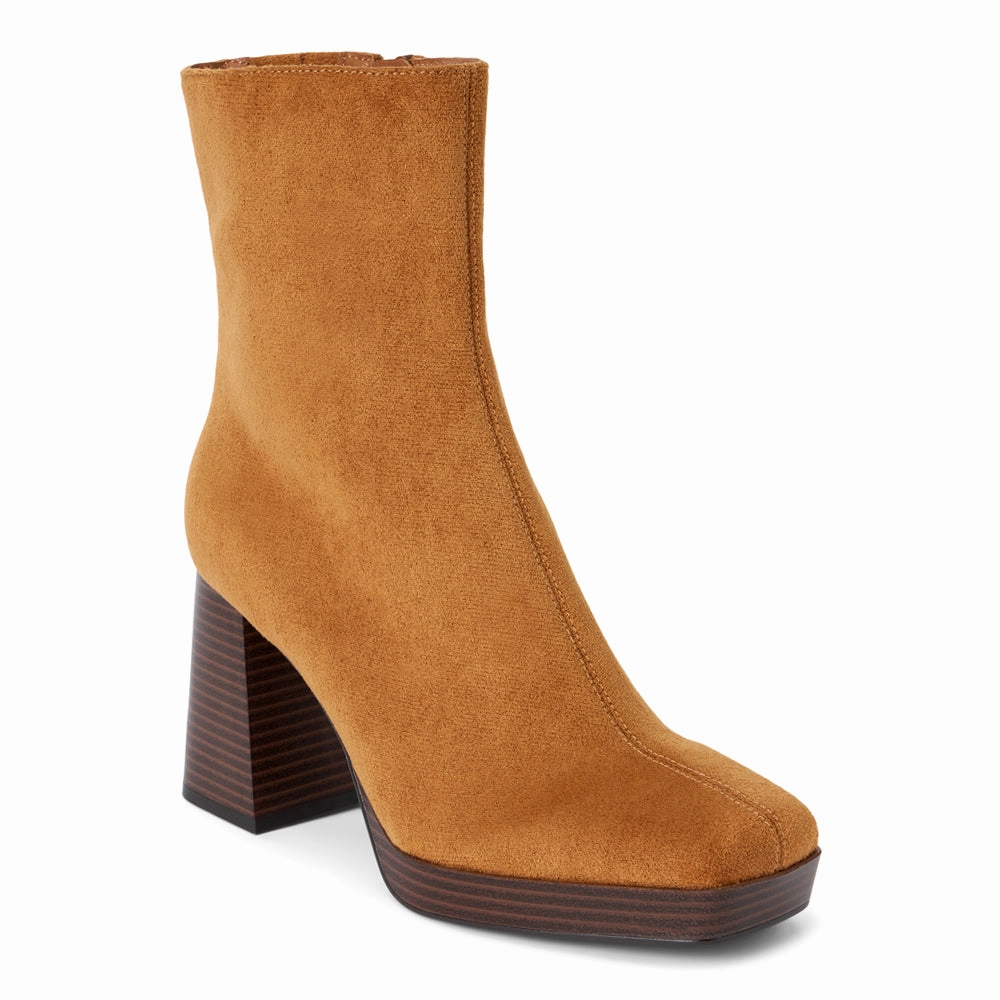 Rubberized Traction day Duke Square Toe Platform Zippered Boots